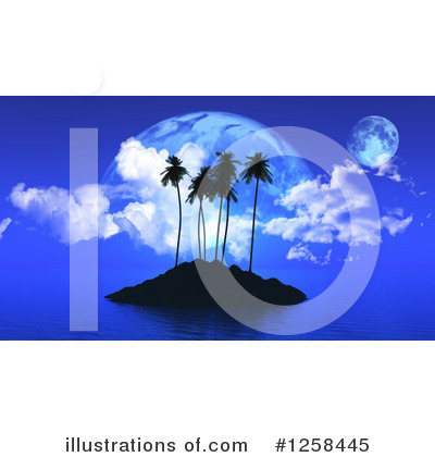 Tropical Island Clipart #1258445 by KJ Pargeter