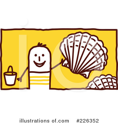 Royalty-Free (RF) At The Beach Clipart Illustration by NL shop - Stock Sample #226352