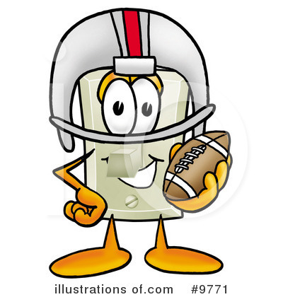 Football Clipart #9771 by Mascot Junction