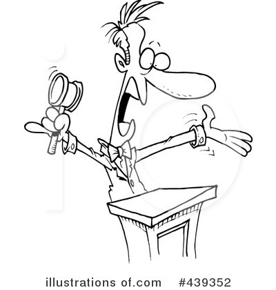 Royalty-Free (RF) Auctioneer Clipart Illustration by toonaday - Stock Sample #439352