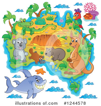 Australian Animals Clipart #1244578 by visekart
