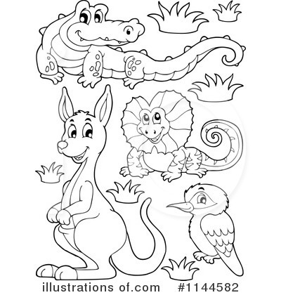 Royalty-Free (RF) Australian Animals Clipart Illustration by visekart - Stock Sample #1144582
