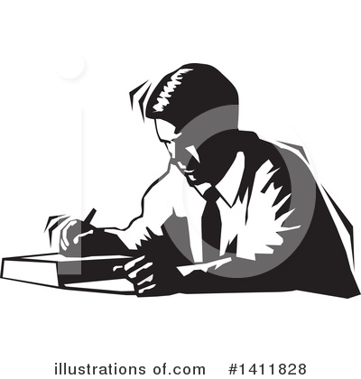 Royalty-Free (RF) Author Clipart Illustration by David Rey - Stock Sample #1411828