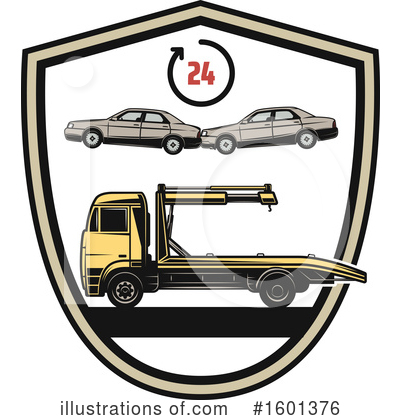 Tow Truck Clipart #1601376 by Vector Tradition SM