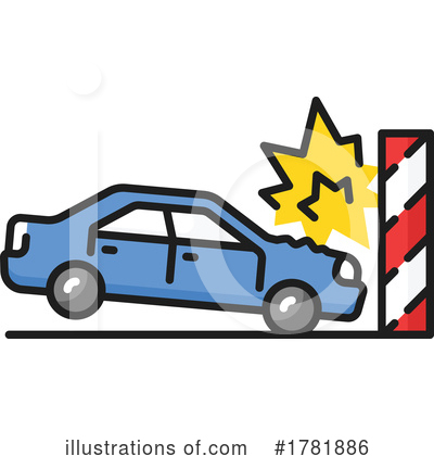 Car Accident Clipart #1781886 by Vector Tradition SM