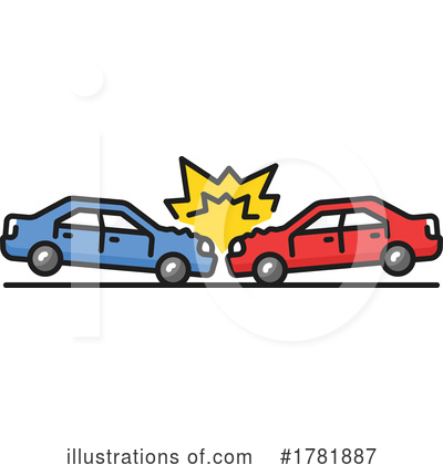 Car Accident Clipart #1781887 by Vector Tradition SM