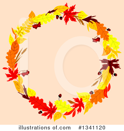 Autumn Wreath Clipart #1341120 by Vector Tradition SM