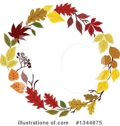 Autumn Wreath Clipart #1344875 by Vector Tradition SM