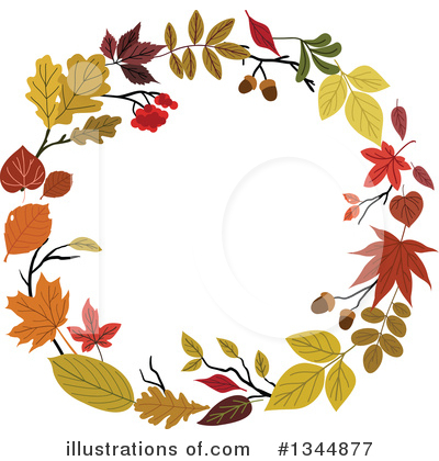 Autumn Wreath Clipart #1344877 by Vector Tradition SM