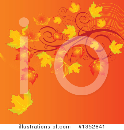 Autumn Leaves Clipart #1352841 by Pushkin