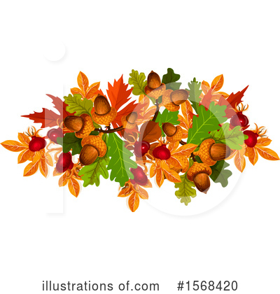 Autumn Leaves Clipart #1568420 by Vector Tradition SM