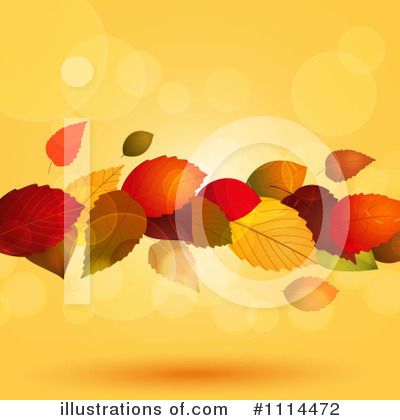 Royalty-Free (RF) Autumn Leaves Clipart Illustration by elaineitalia - Stock Sample #1114472