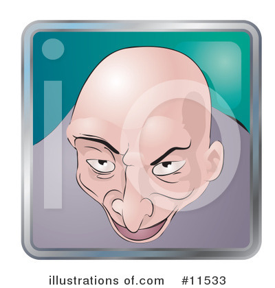 Bald Clipart #11533 by AtStockIllustration