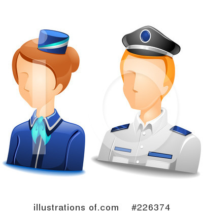 Flight Attendant Clipart #226374 by BNP Design Studio