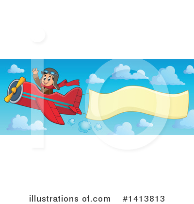 Royalty-Free (RF) Aviator Clipart Illustration by visekart - Stock Sample #1413813