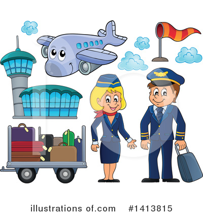 Royalty-Free (RF) Aviator Clipart Illustration by visekart - Stock Sample #1413815