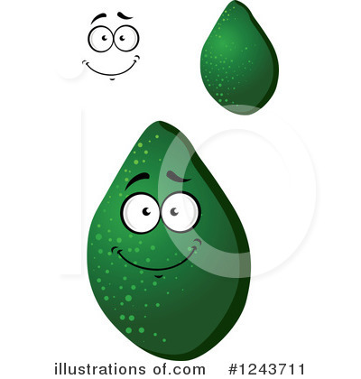 Royalty-Free (RF) Avocado Clipart Illustration by Vector Tradition SM - Stock Sample #1243711