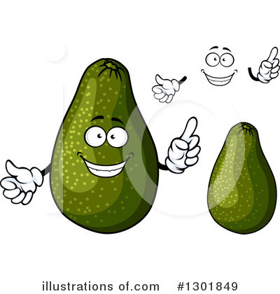 Royalty-Free (RF) Avocado Clipart Illustration by Vector Tradition SM - Stock Sample #1301849