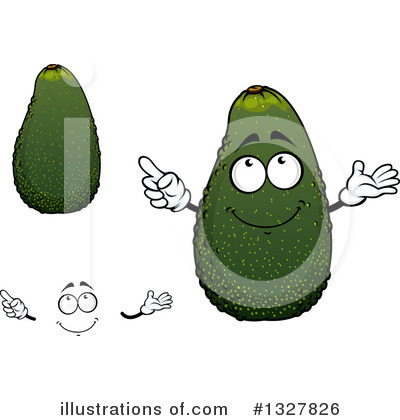 Royalty-Free (RF) Avocado Clipart Illustration by Vector Tradition SM - Stock Sample #1327826