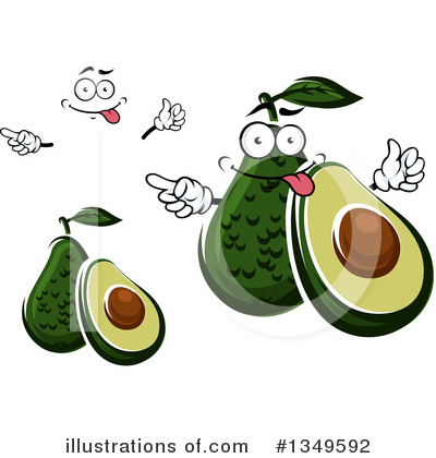 Royalty-Free (RF) Avocado Clipart Illustration by Vector Tradition SM - Stock Sample #1349592