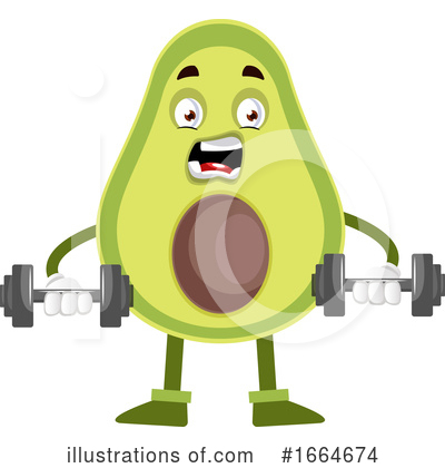 Royalty-Free (RF) Avocado Clipart Illustration by Morphart Creations - Stock Sample #1664674