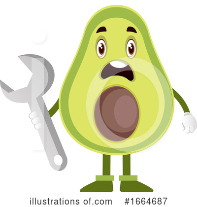 Royalty-Free (RF) Avocado Clipart Illustration by Morphart Creations - Stock Sample #1664687