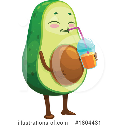 Royalty-Free (RF) Avocado Clipart Illustration by Vector Tradition SM - Stock Sample #1804431
