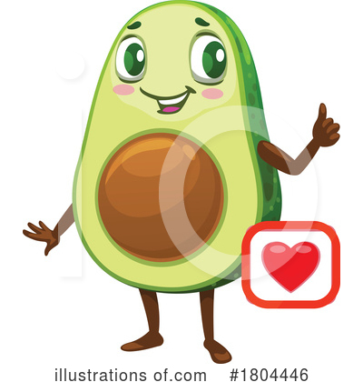 Royalty-Free (RF) Avocado Clipart Illustration by Vector Tradition SM - Stock Sample #1804446