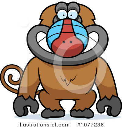 Royalty-Free (RF) Baboon Clipart Illustration by Cory Thoman - Stock Sample #1077238