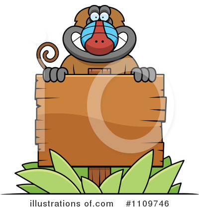 Baboon Clipart #1109746 by Cory Thoman