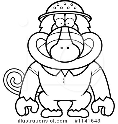 Royalty-Free (RF) Baboon Clipart Illustration by Cory Thoman - Stock Sample #1141643