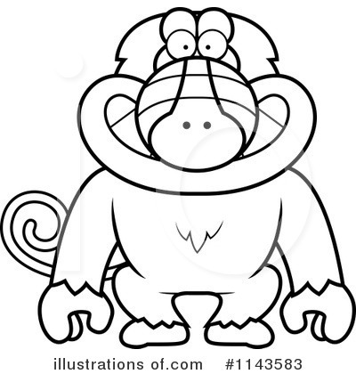 Royalty-Free (RF) Baboon Clipart Illustration by Cory Thoman - Stock Sample #1143583
