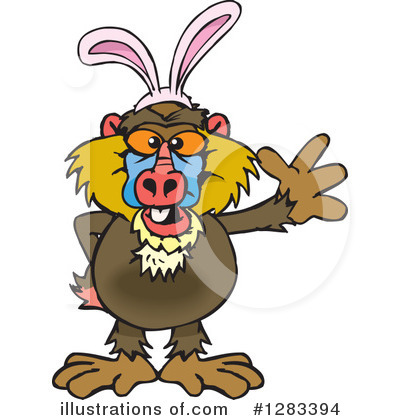 Royalty-Free (RF) Baboon Clipart Illustration by Dennis Holmes Designs - Stock Sample #1283394