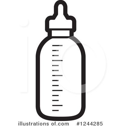 Royalty-Free (RF) Baby Bottle Clipart Illustration by Lal Perera - Stock Sample #1244285