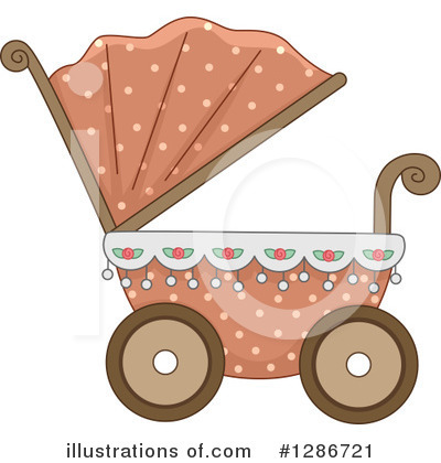 Royalty-Free (RF) Baby Carriage Clipart Illustration by BNP Design Studio - Stock Sample #1286721