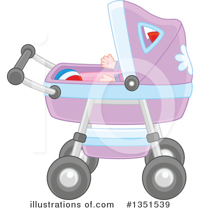 Baby Stroller Clipart #1351539 by Alex Bannykh