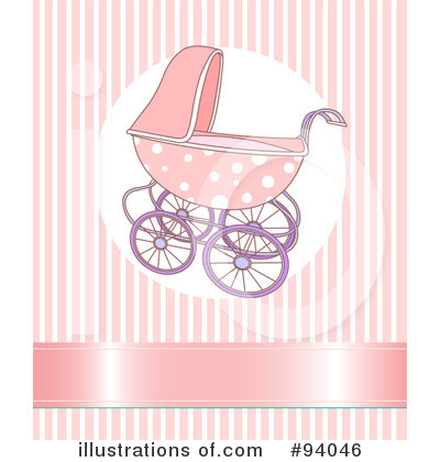 Royalty-Free (RF) Baby Carriage Clipart Illustration by Pushkin - Stock Sample #94046