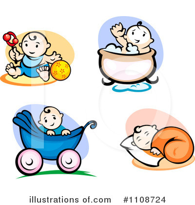 Royalty-Free (RF) Baby Clipart Illustration by Vector Tradition SM - Stock Sample #1108724