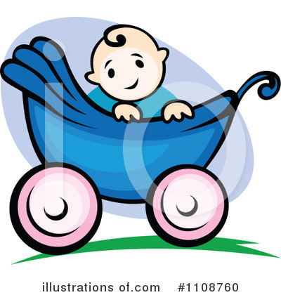 Baby Carriage Clipart #1108760 by Vector Tradition SM