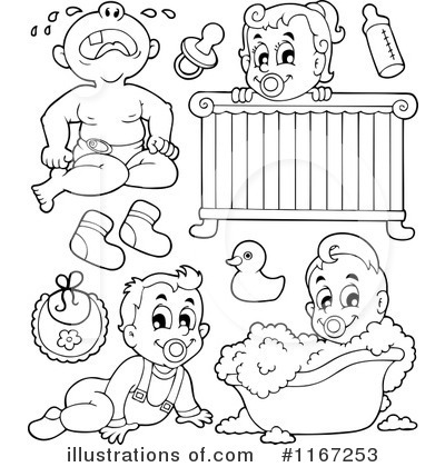 Baby Crib Clipart #1167253 by visekart