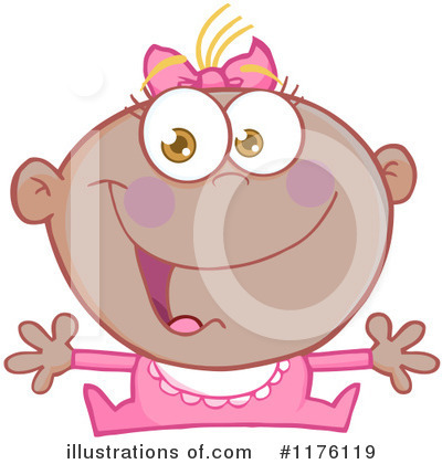 Black Baby Clipart #1176119 by Hit Toon
