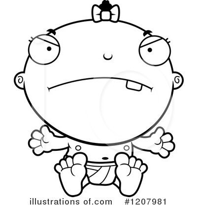 Black Baby Clipart #1207981 by Cory Thoman