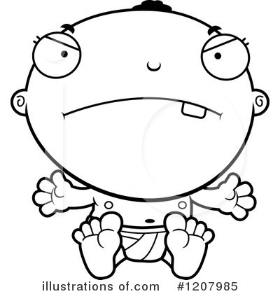 Black Baby Clipart #1207985 by Cory Thoman