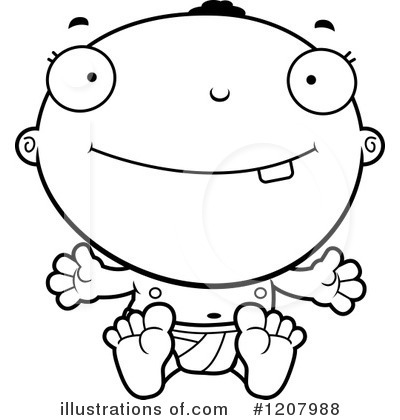 Black Baby Clipart #1207988 by Cory Thoman