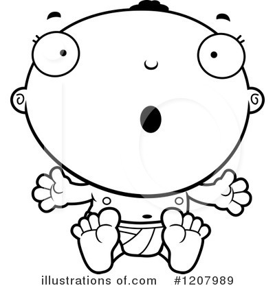 Black Baby Clipart #1207989 by Cory Thoman
