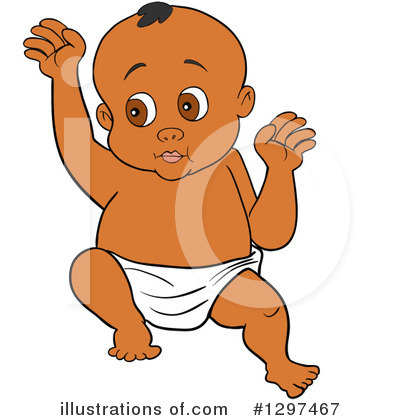 Black Baby Clipart #1297467 by LaffToon