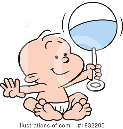 Baby Rattle Clipart #1632205 by Johnny Sajem