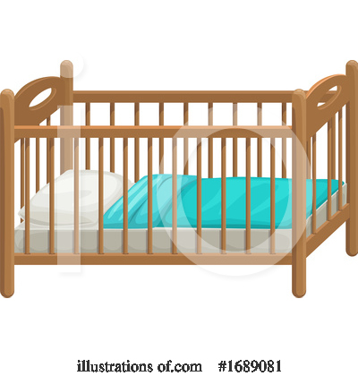 Baby Crib Clipart #1689081 by Vector Tradition SM