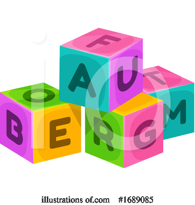 Letter Blocks Clipart #1689085 by Vector Tradition SM