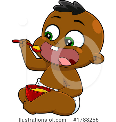 Black Baby Clipart #1788256 by Hit Toon